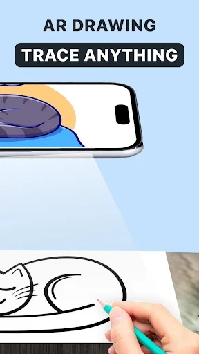 AR Drawing trace anything feature: camera projects design for stylus sketching on paper