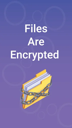Encrypted file storage icon with locked folder and security chains representing Secret Photo Vault protection
